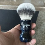 Goodfellas' Smile Synthetic Shaving Brush Blue Galaxy Oversized 26MM Knot Used. Price: $15.00.