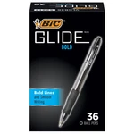 Bic Glide Bold Retractable Ball Pen, Black, 1.6MM Point, 36 Pack New. Price: $21.99.