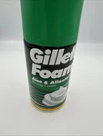 Vtg Gillette Aloe Foamy Shave Shaving Cream 11 Oz. 1994 Nos New. Price: $13.99.